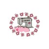 CafePress Floral Sewing Machine Magnets Rectangle Magnet, 2"x3" Refrigerator Magnet