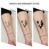 INKPOPO 3 Sheets Finger Semi Permanent Temporary Tattoos for Women