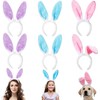 DIYDEC Pack of 6 Easter Bunny Ears, Plush Rabbit Ears,