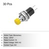 sourcing map 30 Pcs 1A 250V AC 7mm Mini Momentary