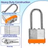 Padlocks with Same Key, LQYN 12 Pcs Laminated Keyed Padlock