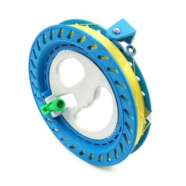 Hsthe Sea Kite Reel Winder 7 inch Dia ABS Winding Reel Grip Wheel Handle With 300m Kite Line And Lock Function Professional Outdoor Kite Accessories for Kids/Teens (Blue)