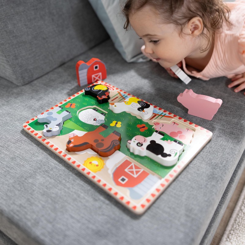 Melissa & Doug Farm Wooden Chunky Puzzle (8 pcs) -