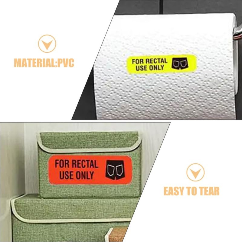 Lurrose Rectal Use Only Stickers 20 Sheets Party Decorations Funny