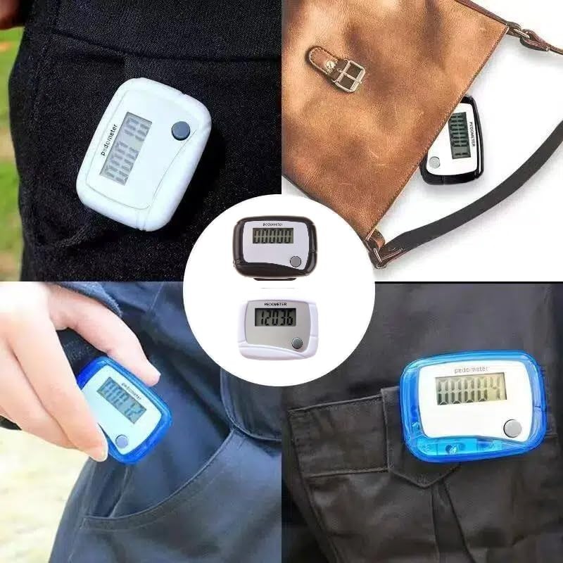 Frilance Shop Pedometer, Set of 2, Pedometer with Clip, Black