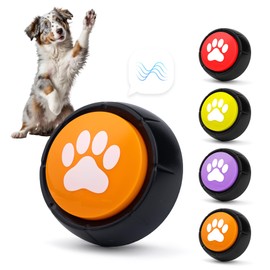 PetnBeyond Dog Talking Buttons - Communication Starter Pack, 4 PCS Dog Training Buttons, 30 Second Record Button for Pet Voice Training, Speaking Buttons for Cats and Dogs, 30s Voice Recordable Pet