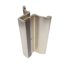 Gordon Glass Co. 4" Frameless Shower Door Handle with Metal Strike Plate - Brushed Nickel Finish