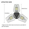 LZHOME 2-Pack LED Garage Lights, 6500Lumens E26/E27 Adjustable Trilights Garage