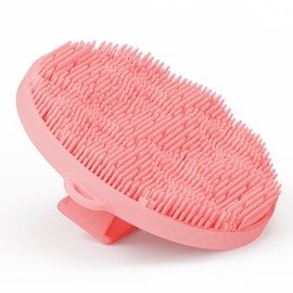 Arswin Silicone Body Scrubber,Soft Silicone Shower Brush,Exfoliating Body Scrubber for Sensitive Skin,Eco Friendly Shower Scrubber for Body Massage,Silicone Body Brush for Showering,Charcoal (Pink)