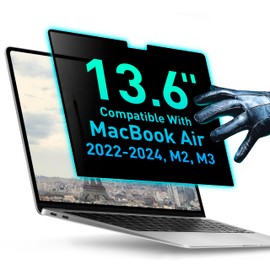 VINTEZ Magnetic Privacy Screen Compatible With MacBook Air 13.6" 2022, 2023, 2024, M2, M3 Anti-Blue Light Anti-Glare Laptop Screen Protector Filter Blue Light Blocking Filter