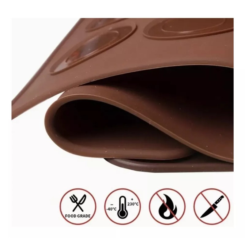 A4F-SOLUTIONS Tapete De Silicon Para Hornear Macarrones 48 Cavidades