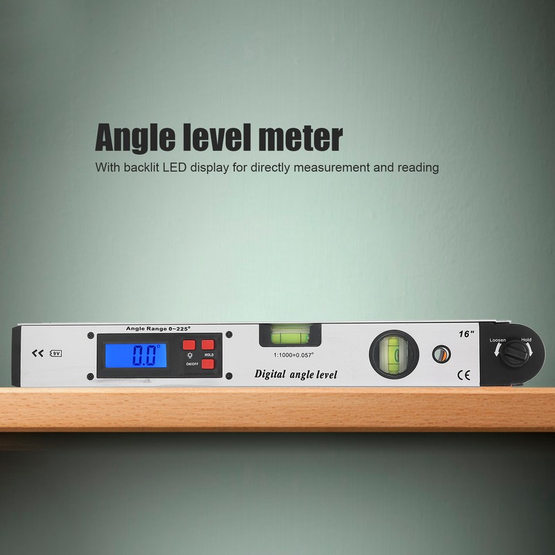Angle Level 0‑225° LCD Backlight Digital Goniometer with Horizontal Vertical