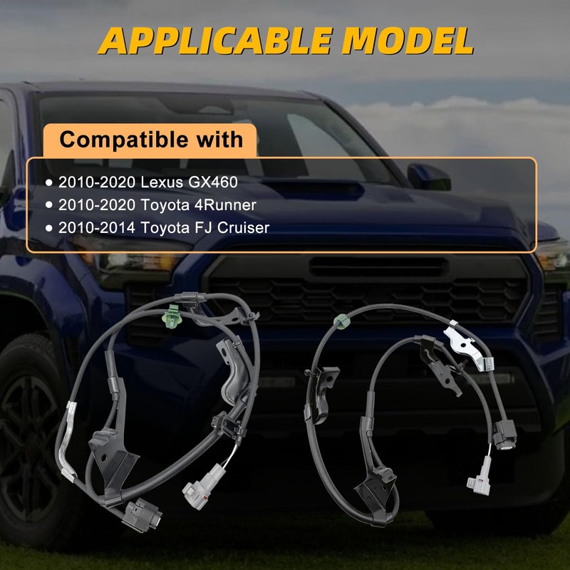 Front Left Right ABS Sensor Wire Wiring Harness Compatible with