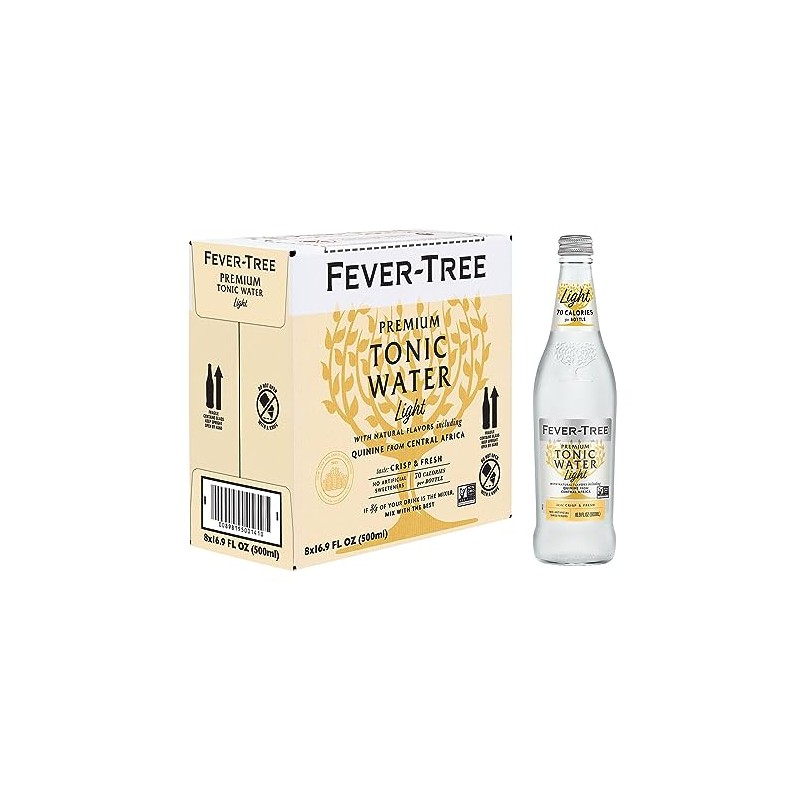 Fever-Tree Refreshingly Tonic Water, Light, 135.2 Fl Oz (Pack of