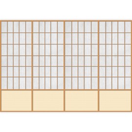 NWT Wall Murals for Bedroom Japanese Grid Windows Removable Wallpaper Peel and Stick Wall Stickers - 100x144 inches