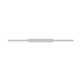 MUJI NDB23A9S Steel Paper Fasteners, Light Gray, Approx. 8.1 x 1.4 x 0.2 inches (205 x 35 x 4 mm), Pack of 8
