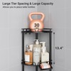 ELYKEN Corner Shower Caddy Standing, 4 Tier Rustproof Metal Shower
