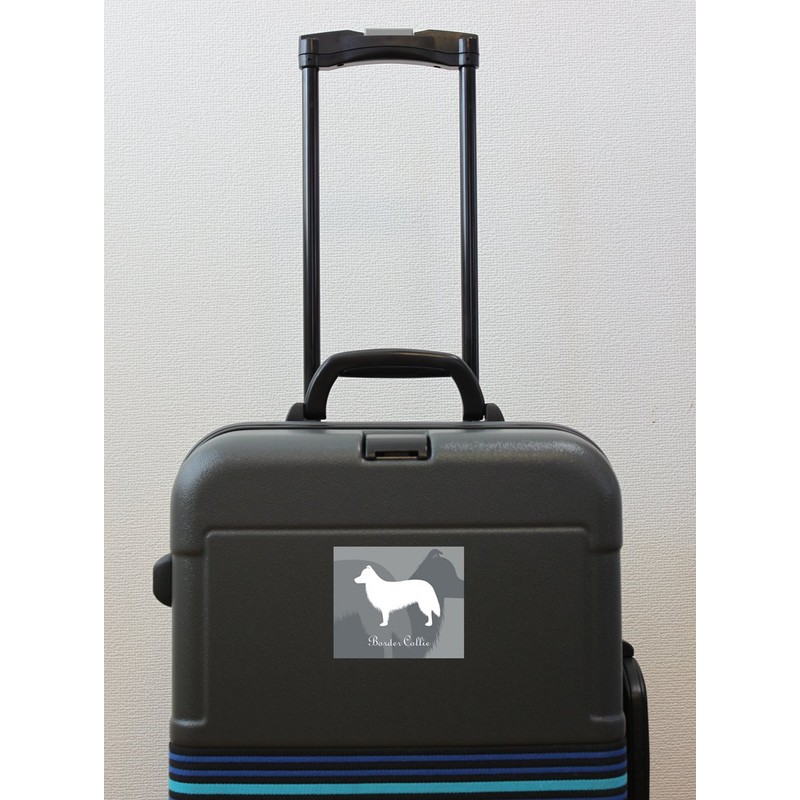 Border Collie Dog Sticker Premium Silhouette Gray M Size MK-2