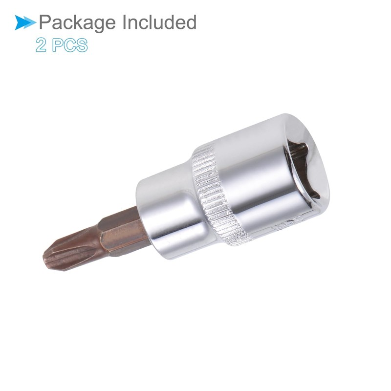 CoCud Phillips Bit Socket, PH3 Bit 3/8" Drive 1.89" Long,