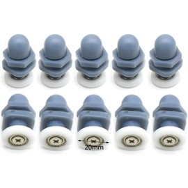 Set von 8 single Dusche Tür Läufer/Wheels/Riemenscheiben/führt 23 mm Durchmesser