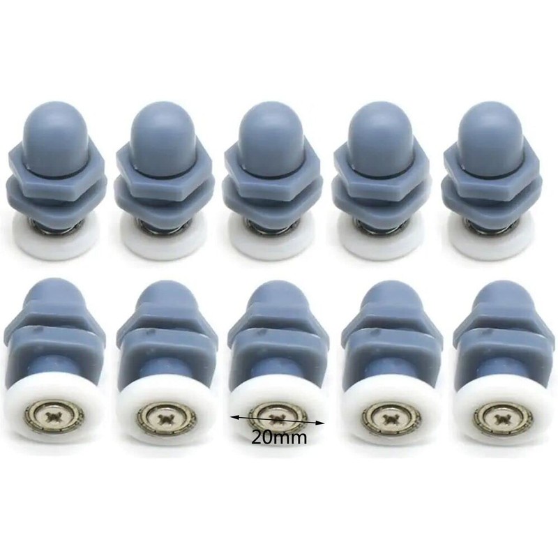 Set von 8 single Dusche Tür Läufer/Wheels/Riemenscheiben/führt 23 mm Durchmesser