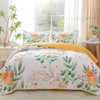 Heymybed Botanical Quilt Set King Size Summer Lightweight Coverlet, Yellow