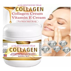 Collagen & Elastin Face Cream - 4oz | Anti-Wrinkle, Anti-Aging Moisturizer with Vitamins E & A, Shea Butter