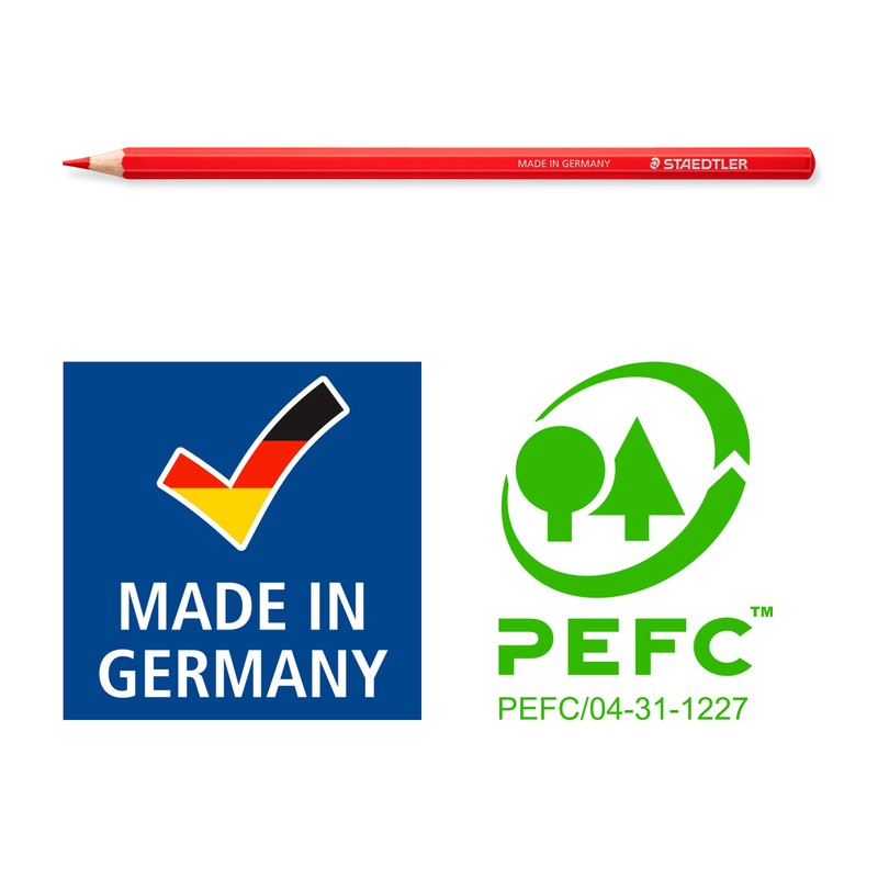 STAEDTLER Colored Pencils, Classic Hexagonal Format, Soft Lead, Highly Pigmented