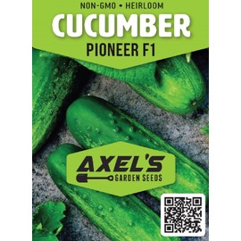 Cucumber Seeds for Planting – 50 Non-GMO Heirloom Garden Seeds, Plant & Grow Pioneer Hybrid Cucumber Seeds Home Outdoor Garden – Great Gardening for Abundant Harvests, 3 Packets, Green