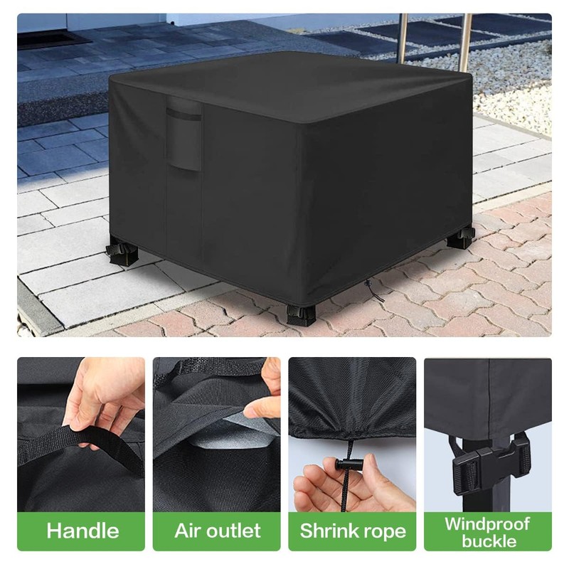 Fire Pit Cover Square, 32×32 lnch Heavy Duty Waterproof 600D