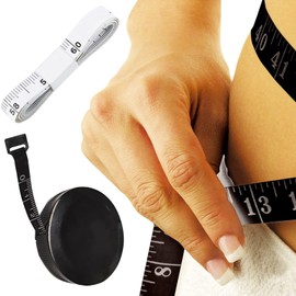 Tape Measure Retractable for Body Sewing Cloth Tailor 150cm / 60 Inch Black