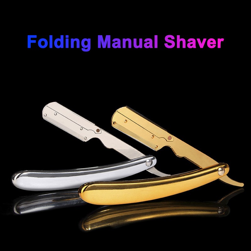 1PC Traditional Manual Shaver Professional Straight Edge Stainless Steel Sharp