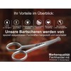 Beard scissors from Solingen with curved cutting surface, hair scissors,