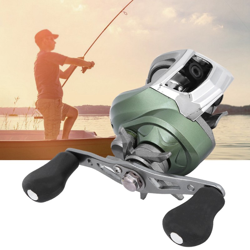 Green Aluminum Alloy Saltwater Spinning Fishing Reel Fishing Accessory(GBS201 Left
