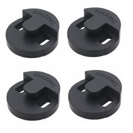 TUOREN 4Pack Rubber Cello Practice Mute Round Tourte Style Mute for Cello Practice Silencer, Black