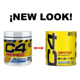 Cellucor Pre Workout Powder Suplemento Polvo Ripped Carnosyn Beta Alanina Sabor Icy Blue Razz Pote 180g