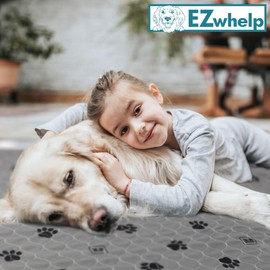 EZwhelp Reusable Quick Dry Pad - Waterproof Pet Pee Pads Washable for Large Dogs - Non-Slip Dog Training Pads, Fast Absorbent - Reusable Potty Pads for Cats and Dogs - 29" x 29" Pack of 2
