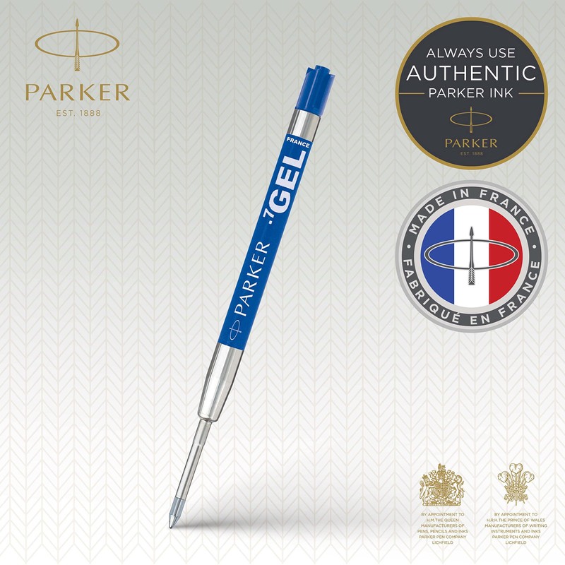 Parker Gel Pen Refills | Medium Nib (0.7mm) | Blue