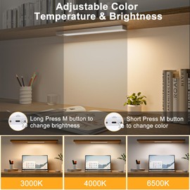 Cabinet Lighting Under-Unit Light Kitchen LED 3 Colour Modes 3000 K / 4000 K / 6500 K 23 cm 2 Pieces Dimmable with Motion Sensor Indoor LED Strip Lamp No Drilling USB Wireless for Wardrobe/Stair