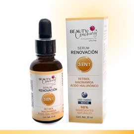 SERUM RENOVACIÓN - 3 en 1 - Retinol, Niacinamida y Ácido Hialuronico, 30 ml.