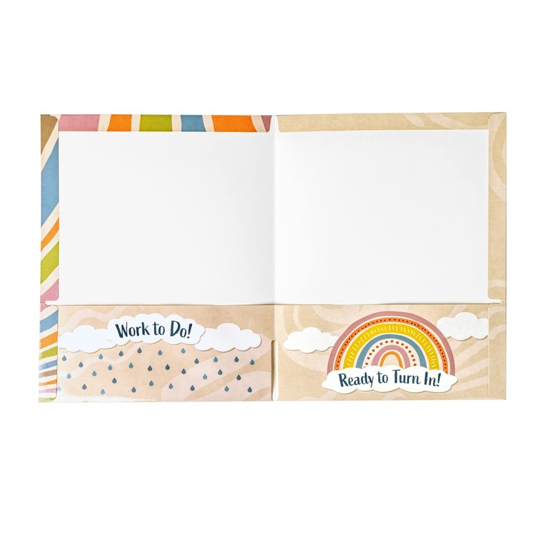 Really Good Stuff Boho Homework Folders - Set of 12