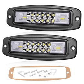 Niking - Cápsulas LED de montaje empotrado automático, 2 unidades de barra de luz LED de 7 pulgadas de 96 W para montaje empotrado, luces LED de montaje empotrado, luz de conducción LED de trabajo,