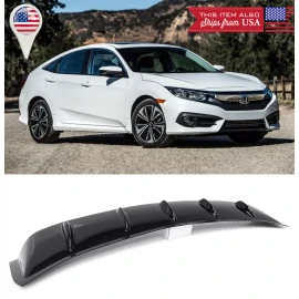 SDZ G2 Rear windshield Spoiler Visor Wing Shade Deflector Fit 16-21 Honda Civic 4D
