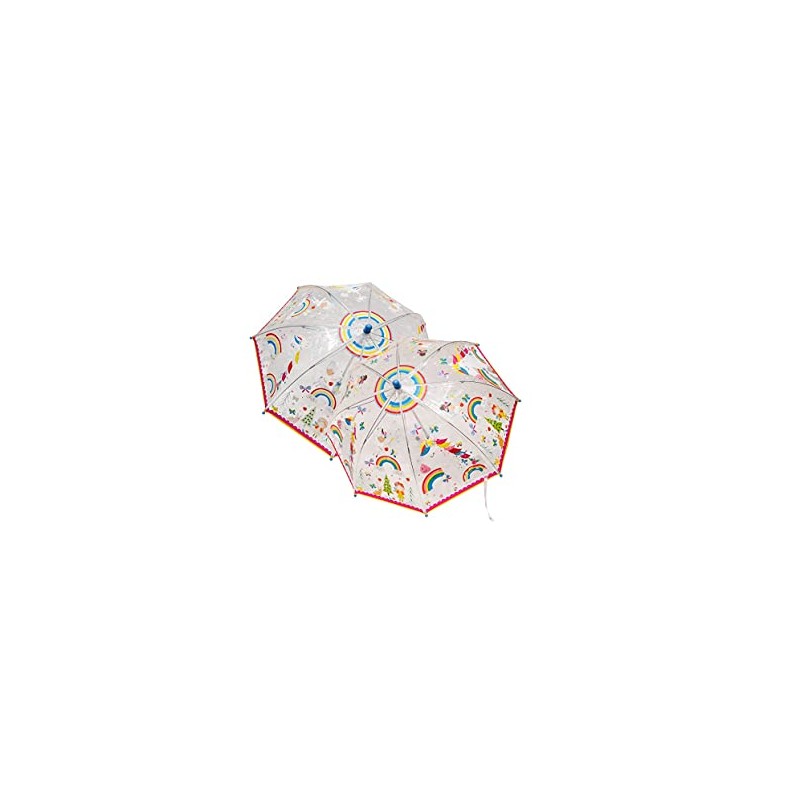 Floss & Rock Rainbow Fairy Transparent Colour Changing Kids Umbrella,