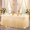 Shillance Champagne Spandex Table Covers 6ft, 6 Packs Fitted Table