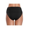 MAIABLEAU Women's High Waisted Bikini Bottoms Tummy Control Ruched Bathing