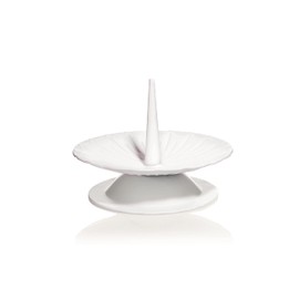 Wiedemann Metallleuchter mit Dorn, Wachs, Weiß, 3 x 10 cm