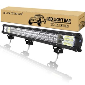 AUXTINGS 34 inch 468W LED Light Bar Triple Row Spot Flood Combo Beam Off Road Lights Waterproof Work Light for Jeep Trucks SUV ATV UTV Boat Lights, 12V 24V