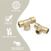 Bwintech 2 Pcs 1/4" Female BSP Thread Brass 3 Way