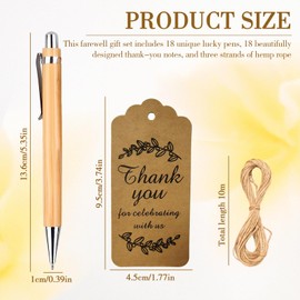 Gloryit Pack of 18 Lucky Pen Gifts for Colleagues, Farewell Gift Colleagues, Good Luck Pen, Leaving Gift, Student, Good Luck Charm Exam